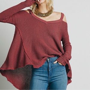 Free People Moonshine Cold Shoulder Sweater